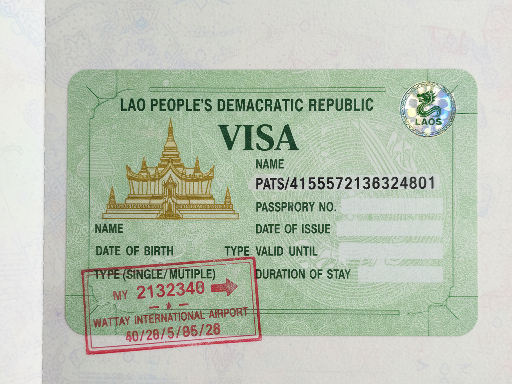 Laos Travel Visa Example - Laos Visa and Travel Tours Travel Visa Laos Example