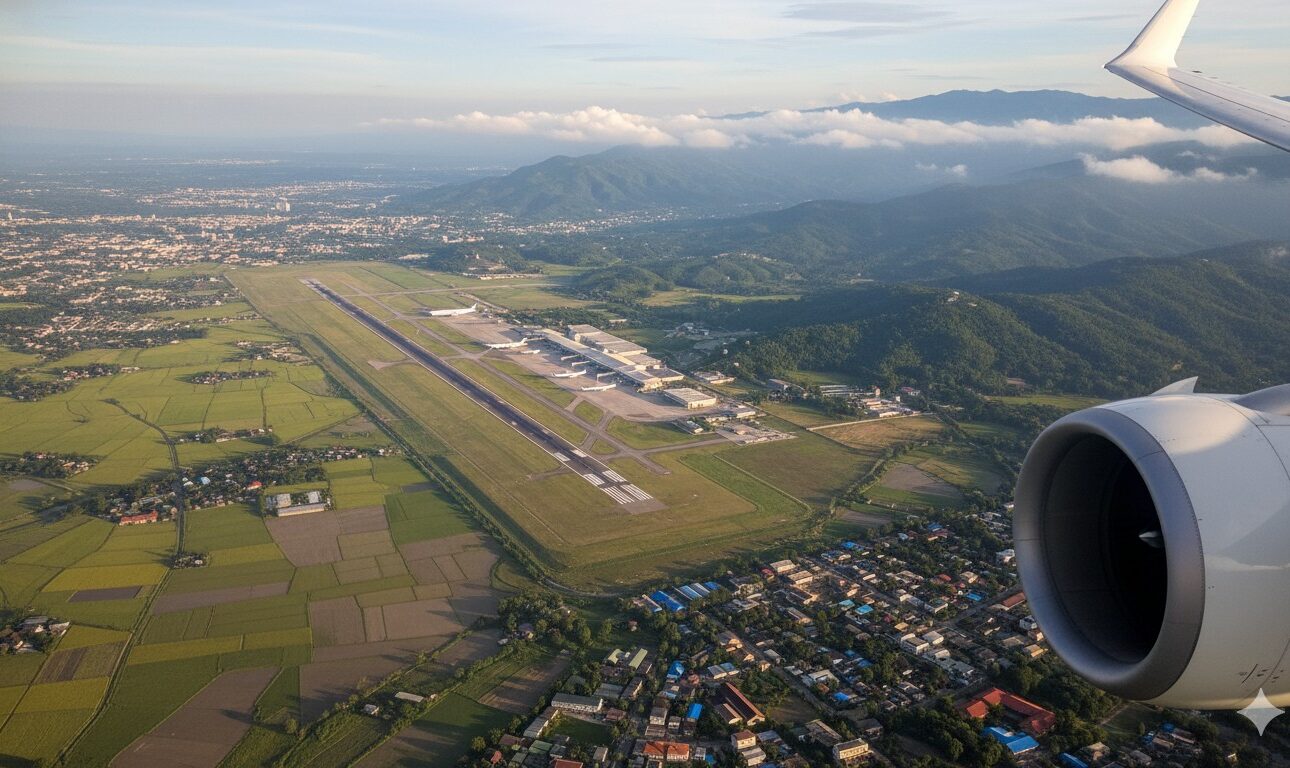 Airplane view of Chiang Mai