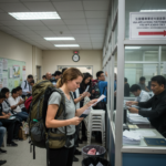 Tourist Getting a Visa